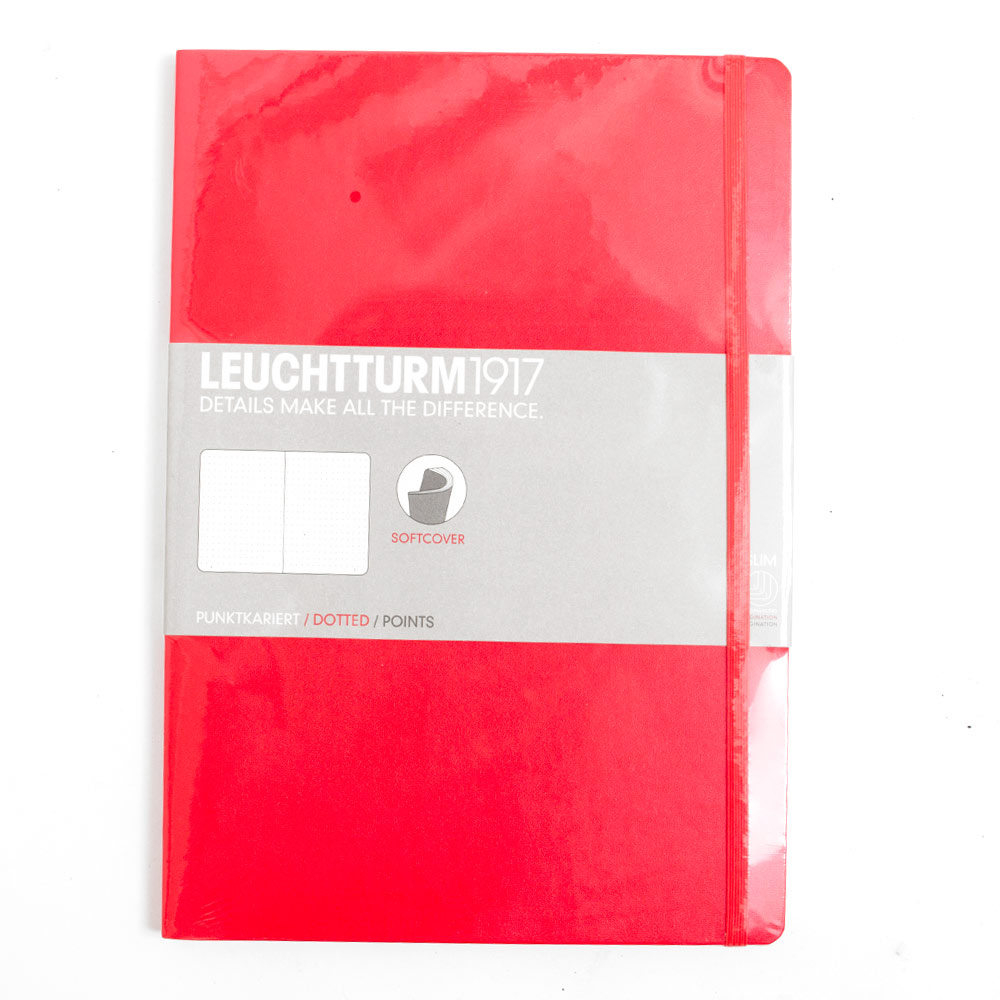 Leuchtturm, Softcover, Composition Book, B5, Dotted, Red